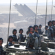 A picture released by Xinhua News Agency shows troops during a military parade celebrating the 90th anniversary of the founding of the Chinese People's Liberation Army (PLA) at Zhurihe training base in Inner Mongolia Autonomous Region, northern China, 30 July 2017. The 90th anniversary of the founding of the People's Liberation Army falls on 01 August 2017.